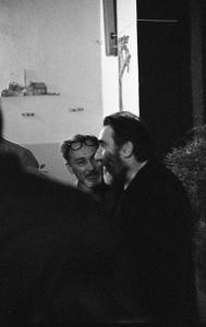 With his friend Primo Levi, in May 1977. 
