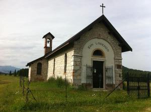 The little church of St. Lorenzo, in Marcesina.