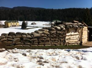 The trench reconstructed for the film "will return the meadows" by Ermanno Olmi, dedicated to the Great War.