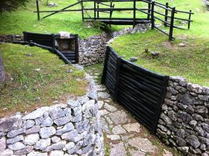 Trenches at the ecomuseum of Great War, on mount Zebio.